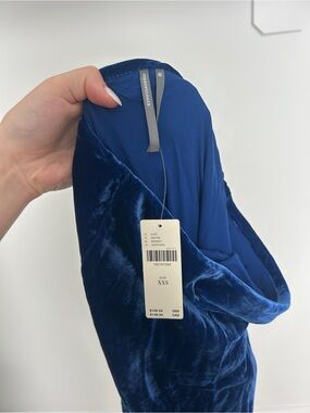 Anthropologie Velvet Dress in Sapphire Blue